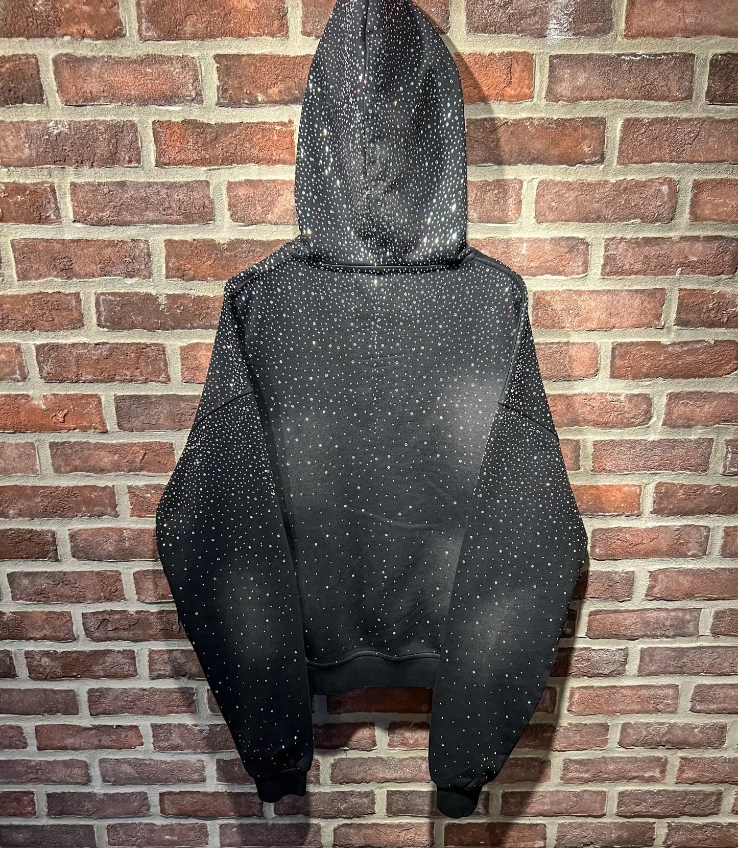 BLACK STREET SIGN RHINESTONE ZIP UP