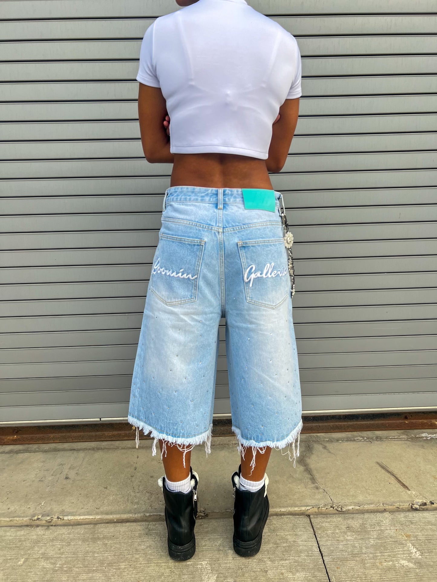 GRAFFITTI RHINESTONE JORTS