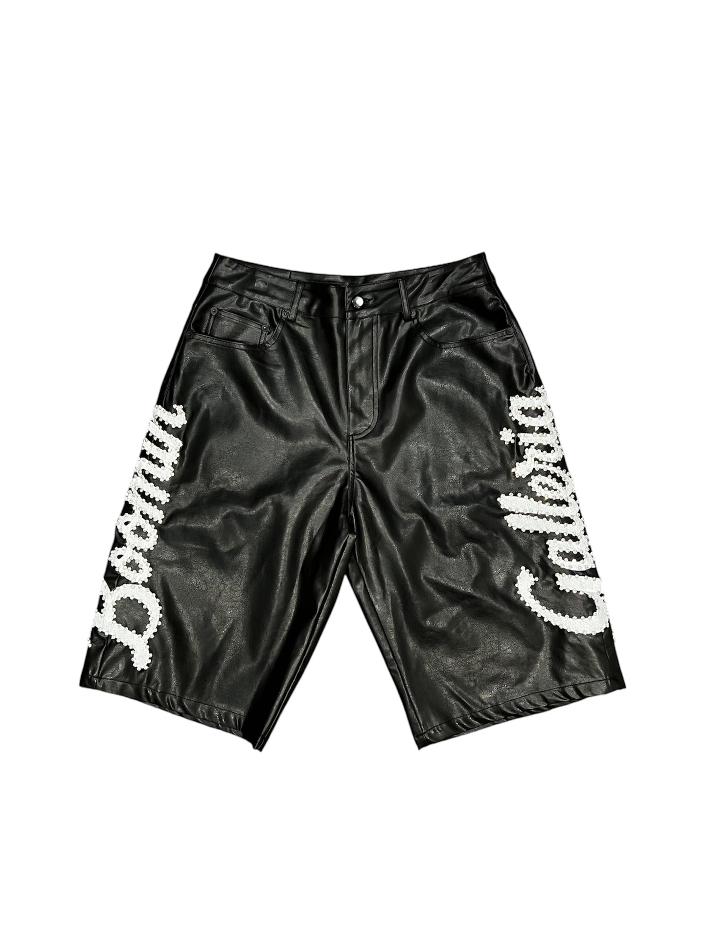MIDNIGHT LEATHER SHORTS