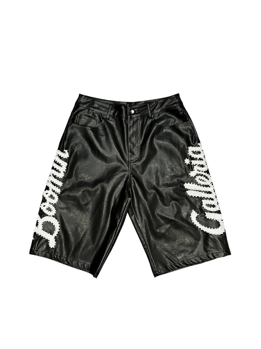 MIDNIGHT LEATHER SHORTS